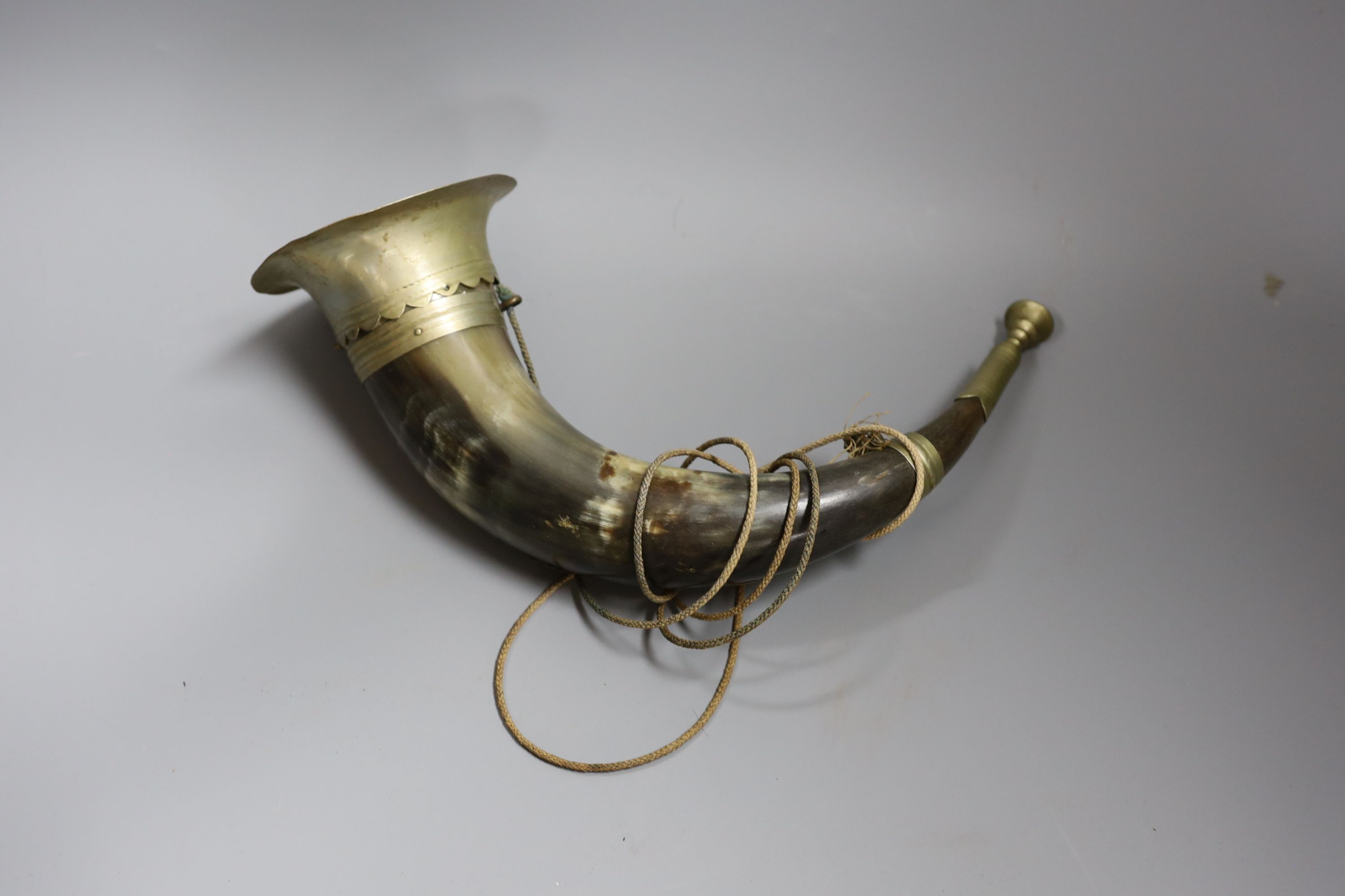 A Scottish hunting horn 34cm